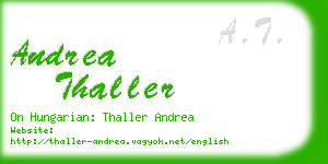 andrea thaller business card
